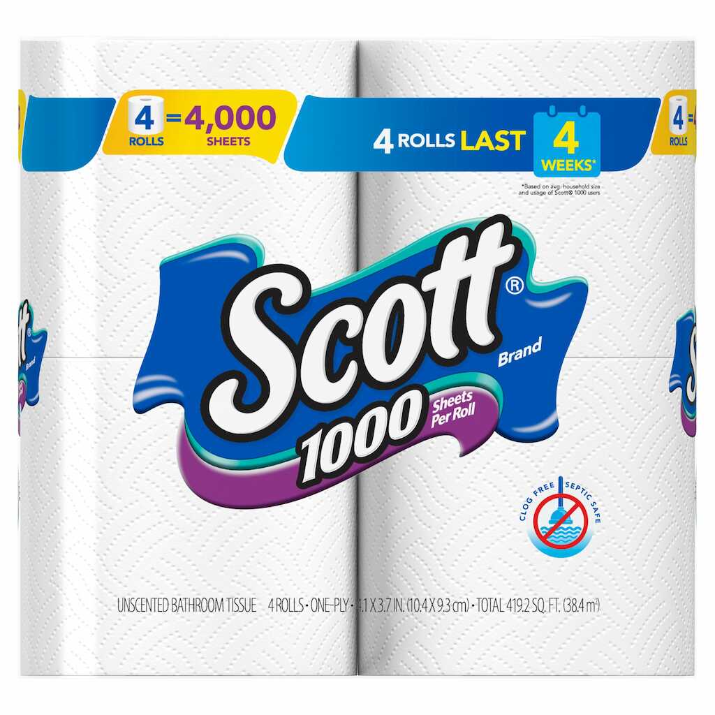 Scott Bath 1000 Toilettenpapier 12x4