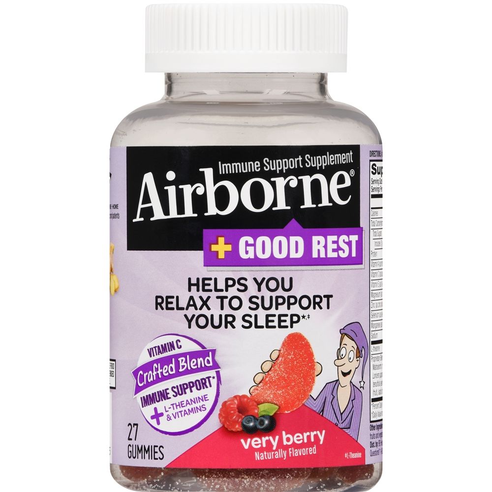 Airborne + Gute Nacht Immununterstützung Ergänzung Vitamine 27 Gummis