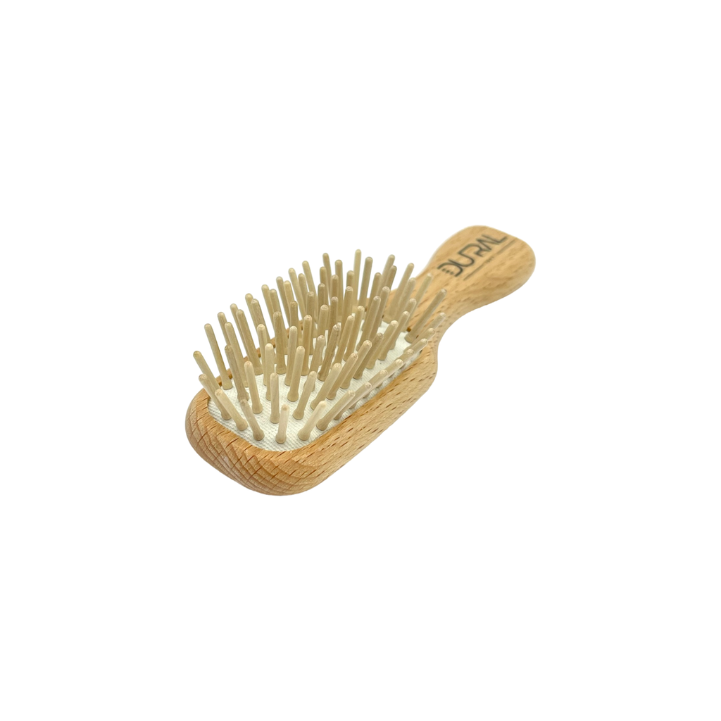 Dural Buchenholz Gummi-Kissen Mini-Haarbürste mit Holzstiften