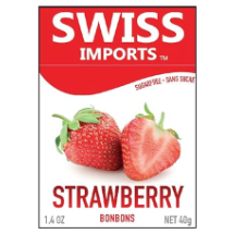 Swiss Imports Erdbeer Zuckerfreie Bonbons Hartkaramellen 1,4 oz