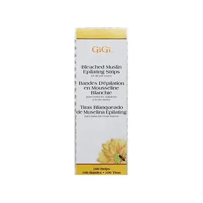 Gigi Gebleichte Mull-Enthaarungsstreifen Klein (1.75 x 4.5) 100 Streifen - 16 Oz