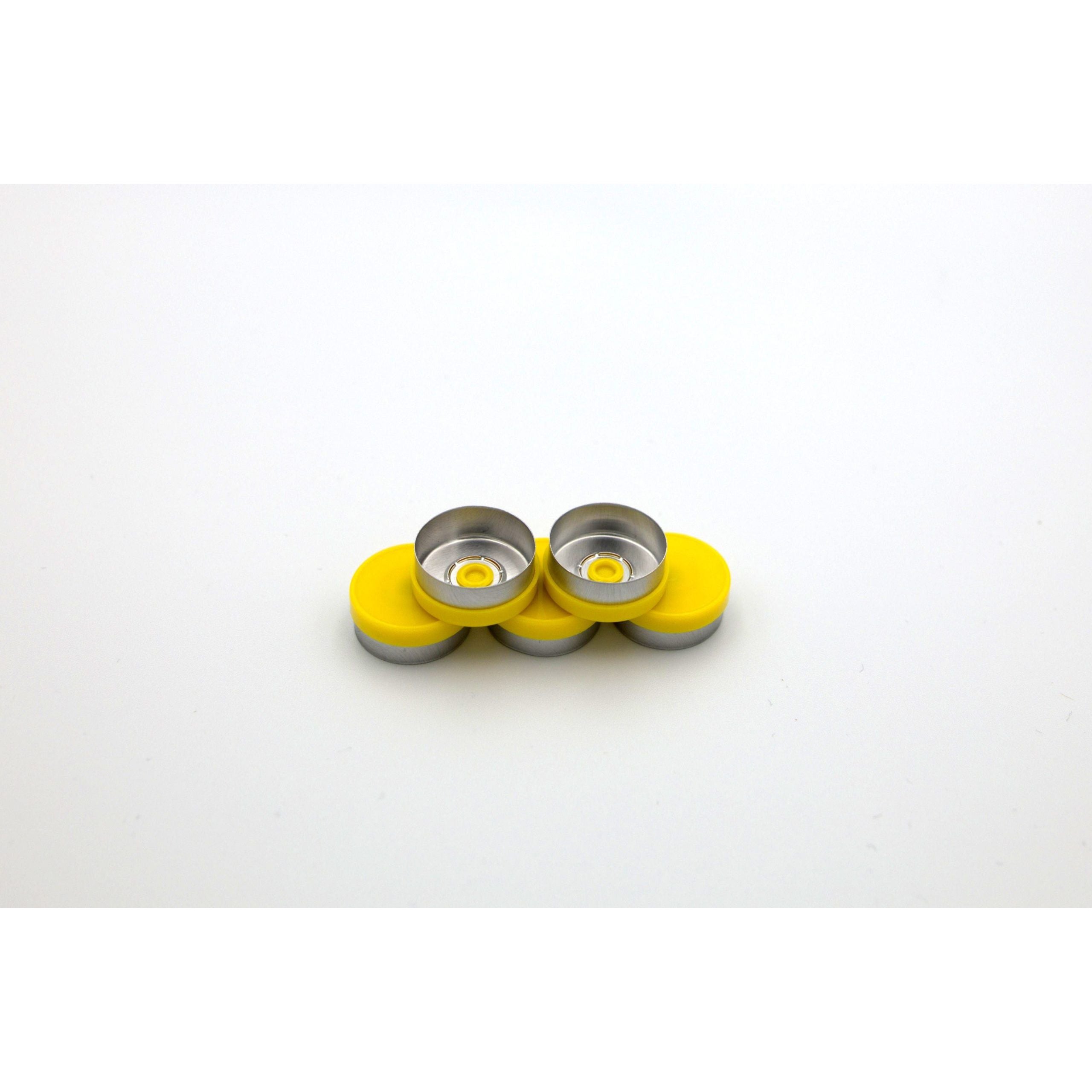 Aluminium Flip-Off-Kappenversiegelungen, 20 mm, Gelb, 1000 pro Beutel/Packung