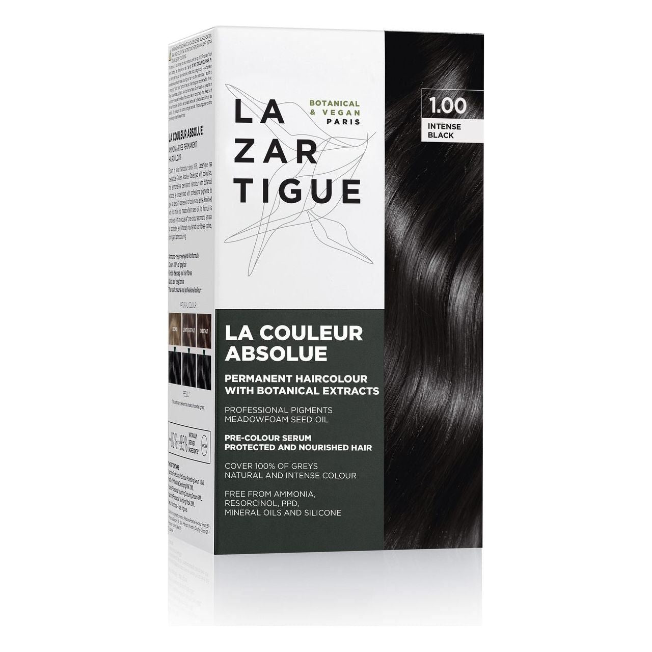 Lazartigue La Couleur Absolue Dauerhaftes Haarfärbeset 1.00 Intensives Schwarz