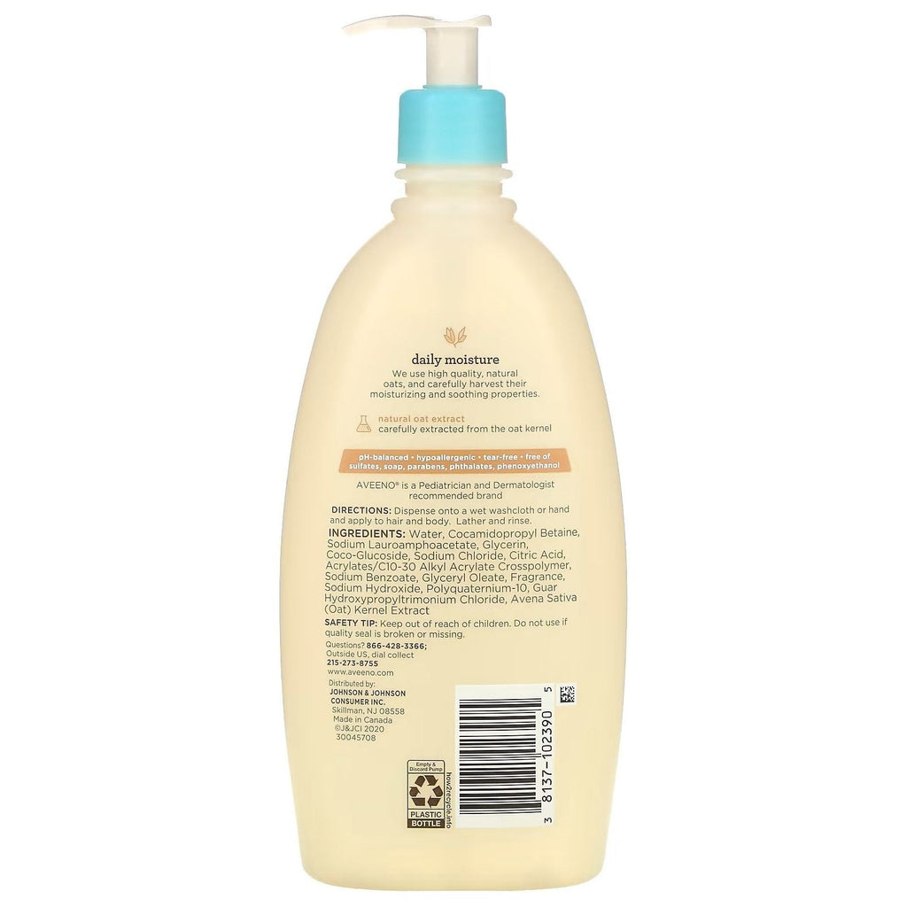 Aveeno Baby Daily Moisture Waschlotion & Shampoo Hafer-Extrakt 236 ml