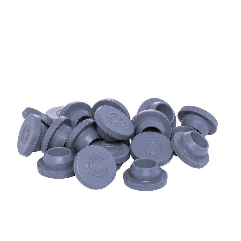 20-mm-Snap-On*-Chlorbutyl-Flaschenstopfen, grau (Packung mit 1.000 Stück)