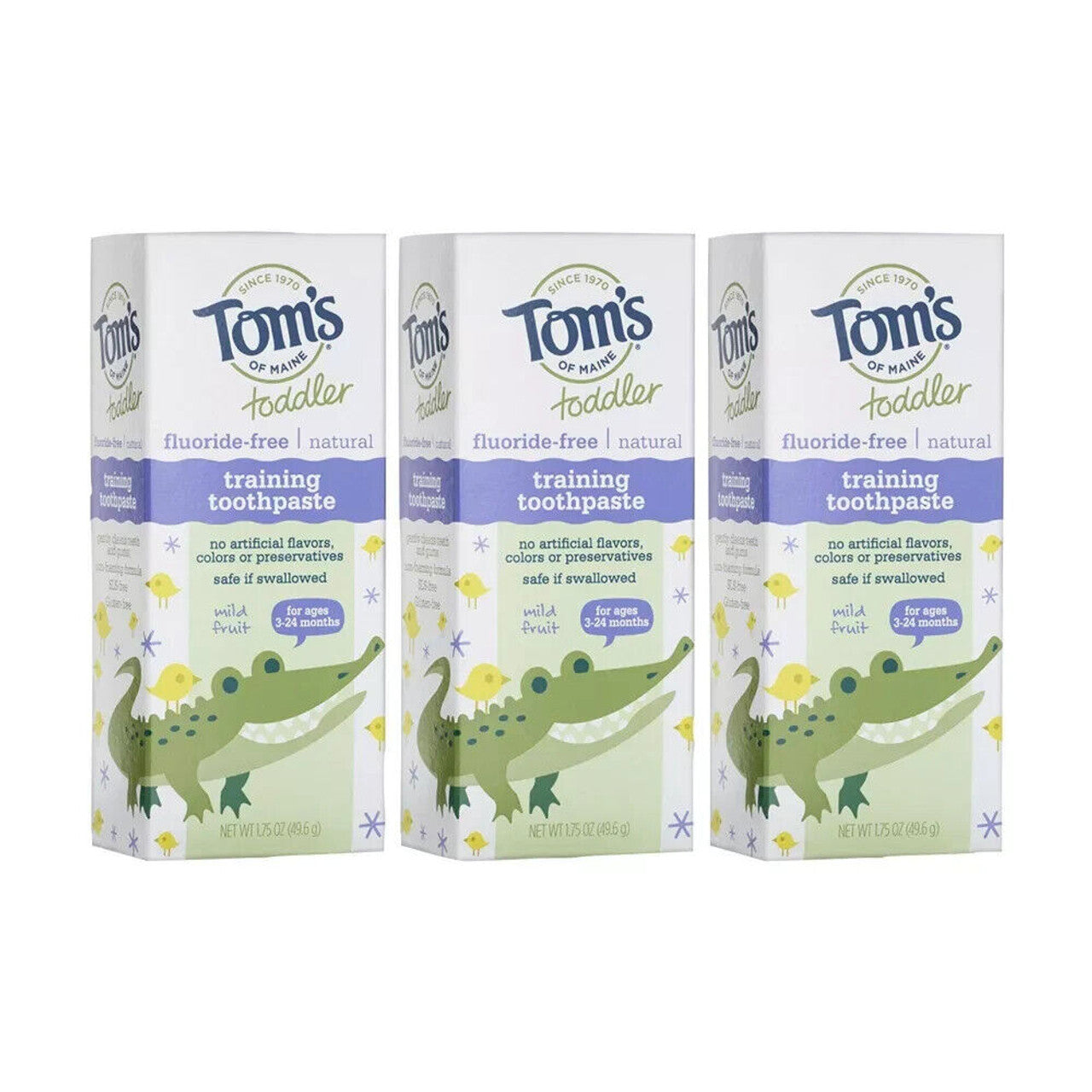 Tom's of Maine Toothpaste Fluoride Free Mild Fruit 1.75 Oz