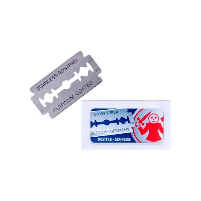 Dovo Super Razor 10 tehe për brisk sigurie çelik inoks platin Solingen Gjermani