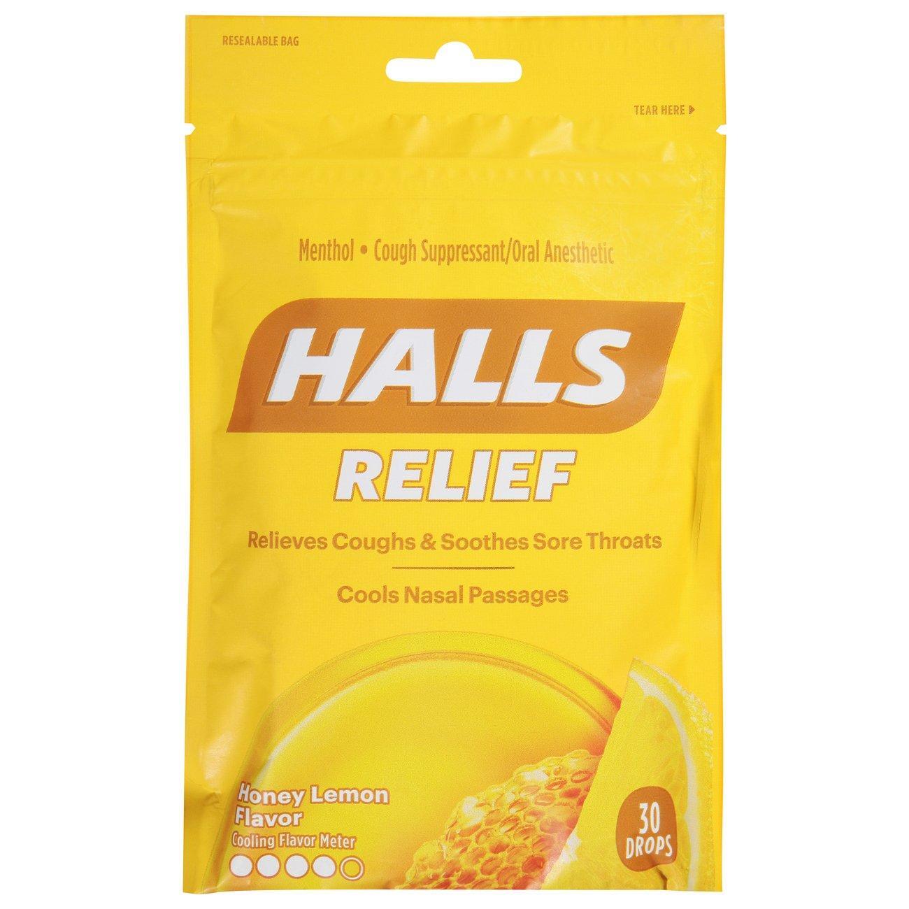 Halls Honig-Zitrone Husten- und Halsbonbons 30 Stück