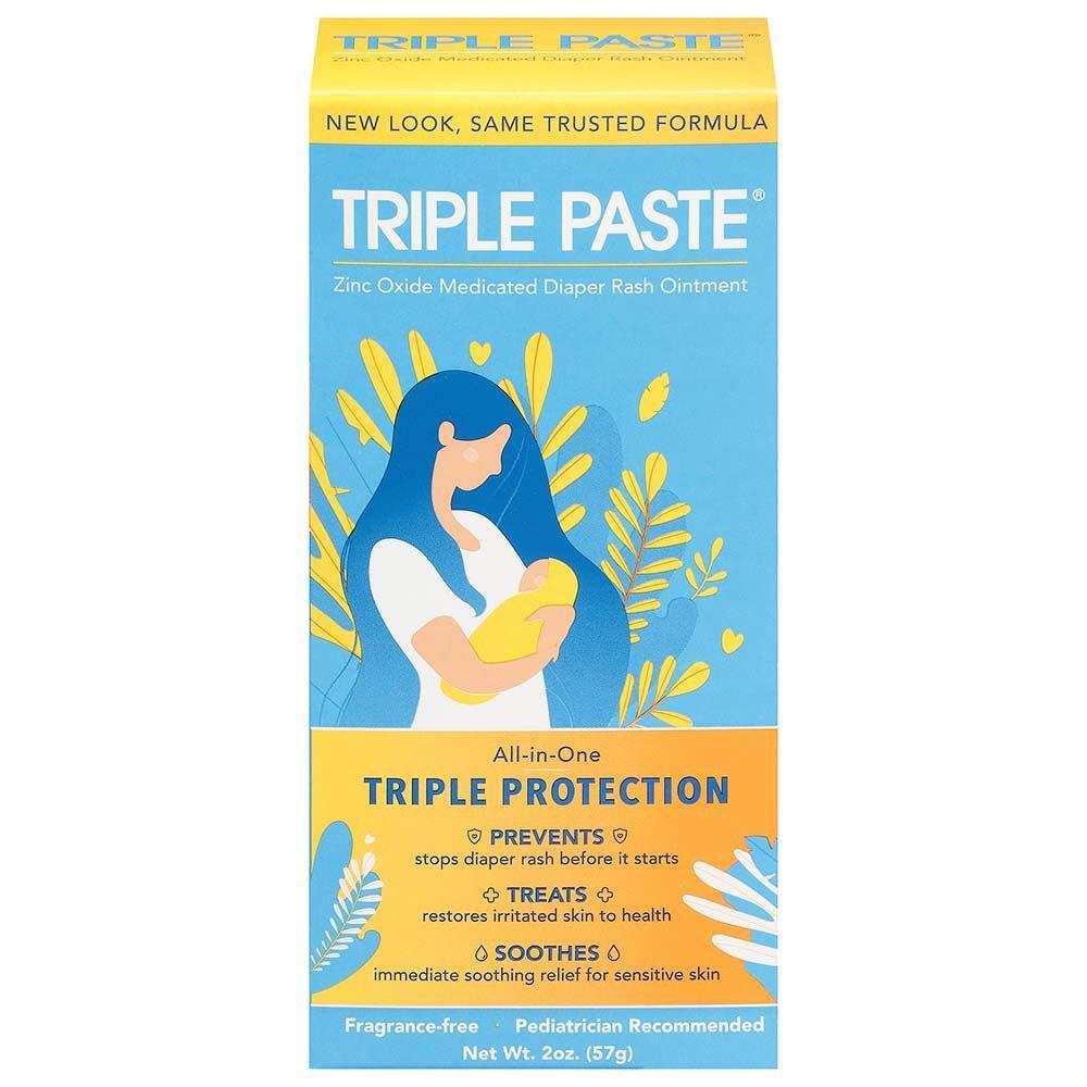 Triple Paste Windelcreme, hypoallergene medizinische Salbe für Babys – 2 Oz
