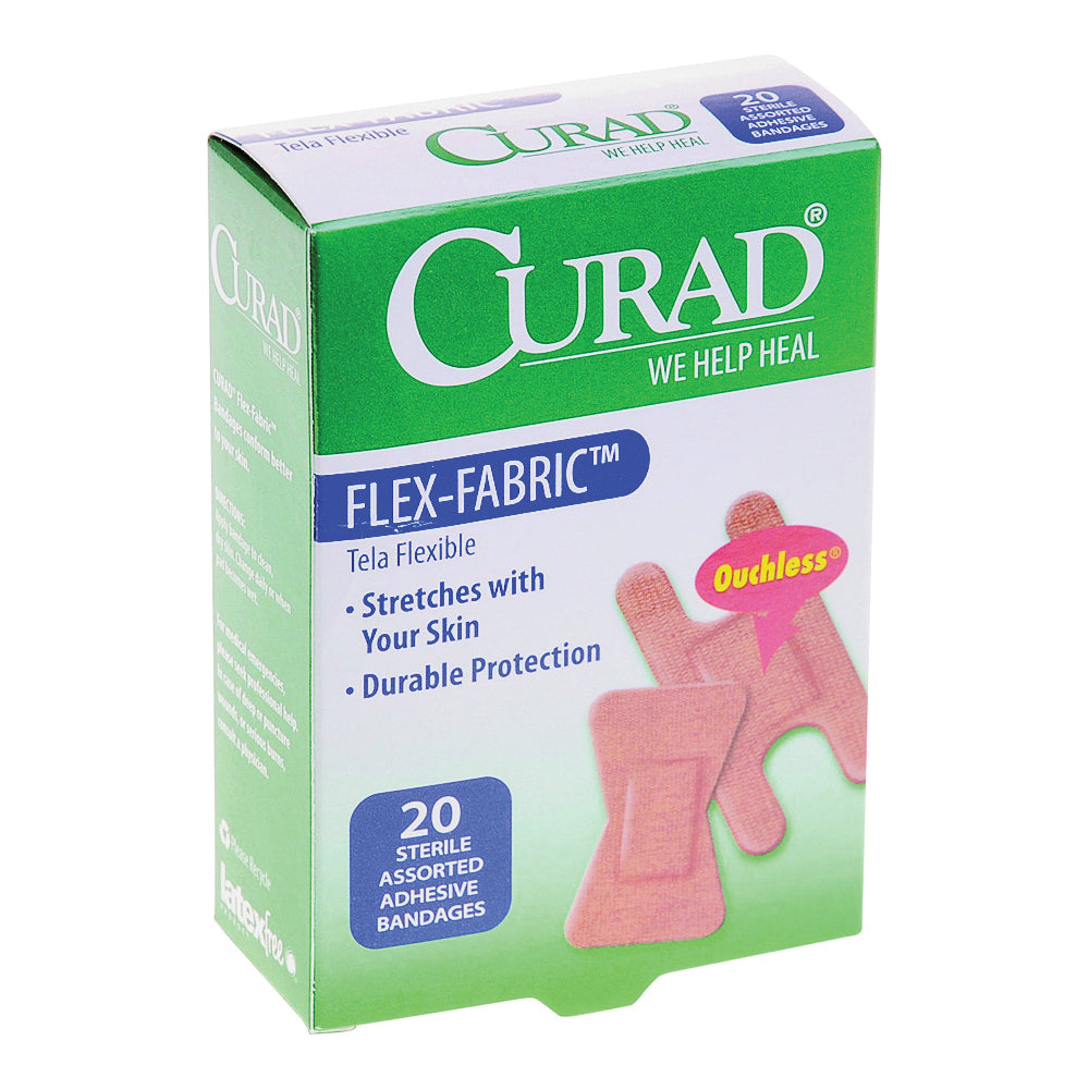 Curad Flex-Fabric Fingerkuppen- und Knöchelverbände, hochbelastbarer Schutz – 20 Stück