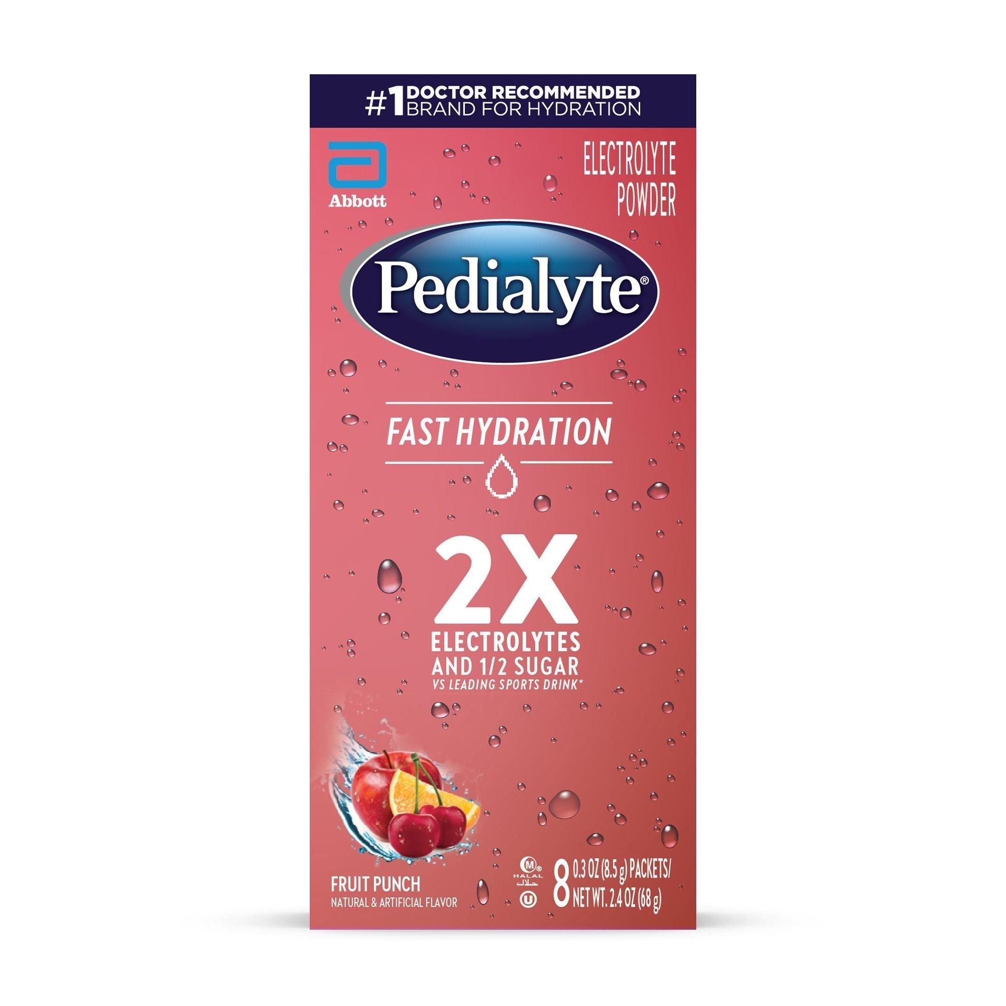 Pedialyte® Elektrolyt-Pulver-Packs – Geschmack Fruchtpunsch