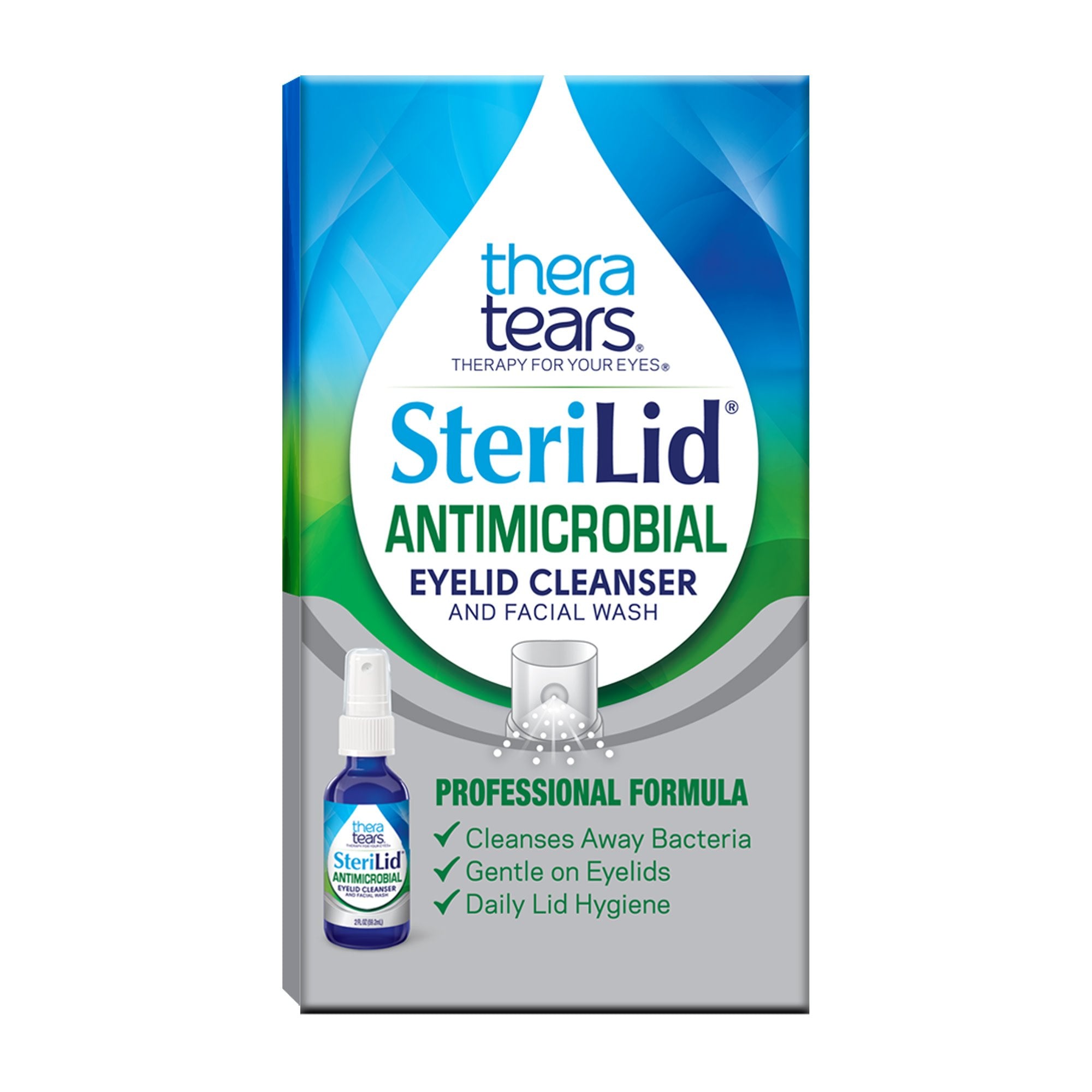 Thera Tears SteriLid Antimicrobial Lidreiniger und Gesichtsreinigungsspray – 59 ml