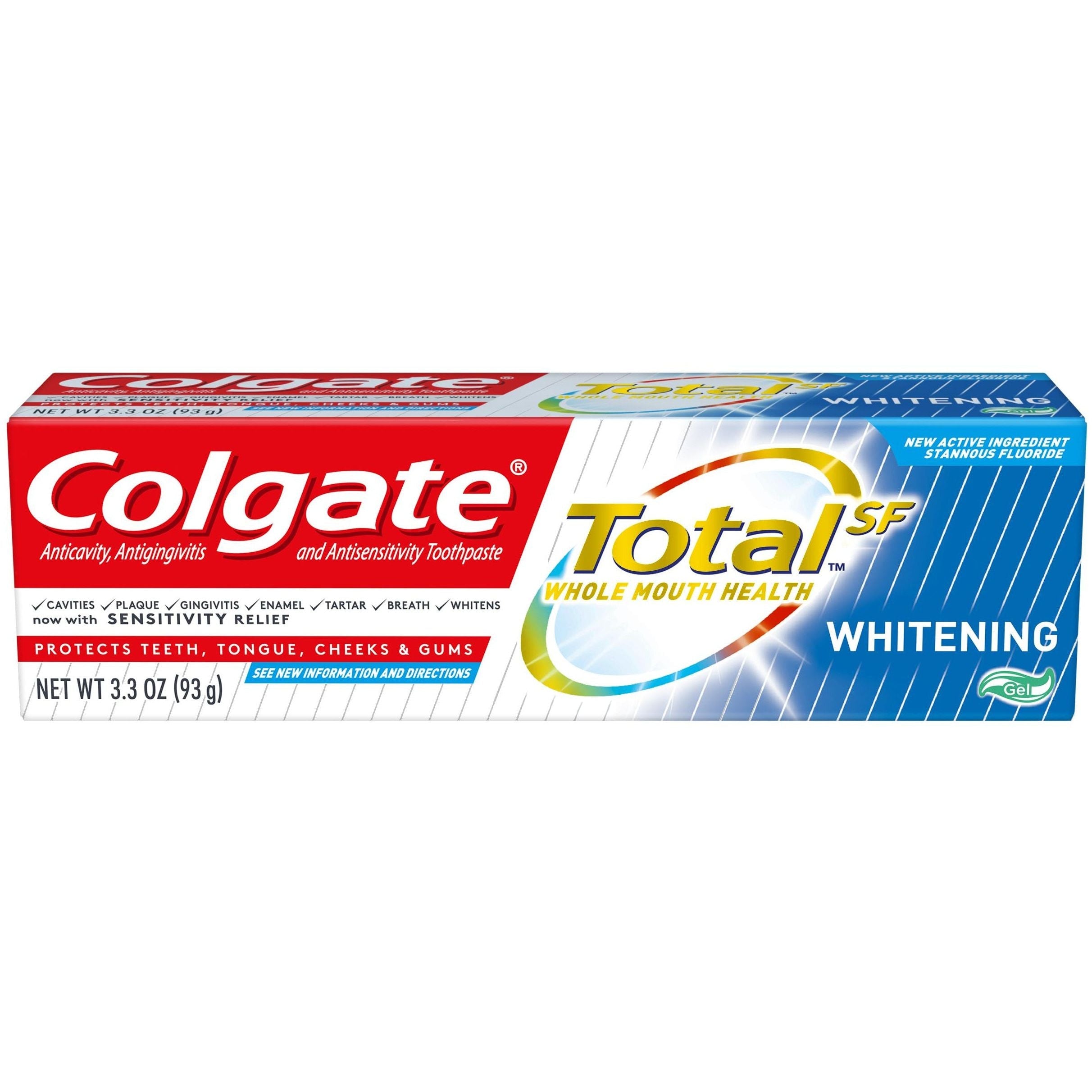 Colgate Total Whitening Zahnpasta Gel, Minze, 93 g