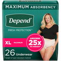 Depend Fresh Protection Inkontinenz-Unterwäsche für Frauen, XL, 26 Stück – Maximale Saugfähigkeit