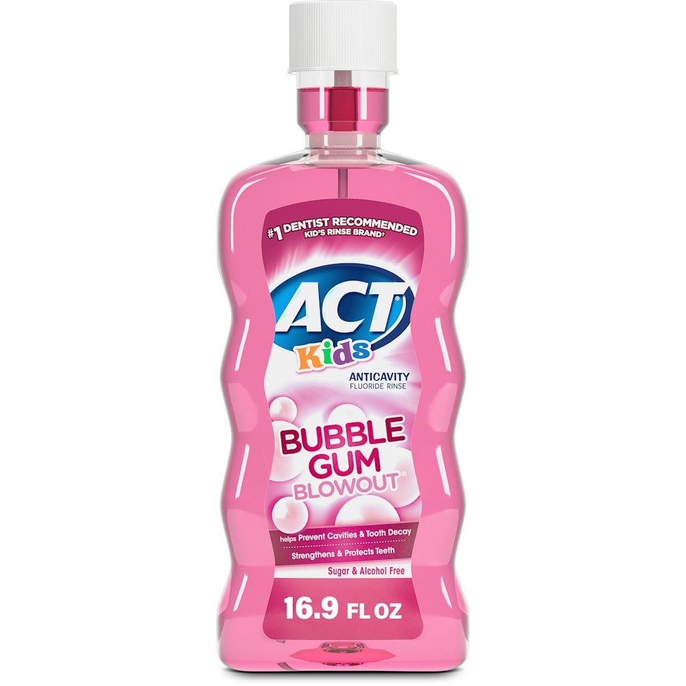 Act Kids Bubble Gum Blowout Anticavity Fluoride-Spülung, 500 ml