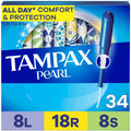 Tampax Pearl Tamponë, Thithje e lehtë/e rregullt/Super me gërshetin LeakGuard, Paketim Treshe, Pa aromë