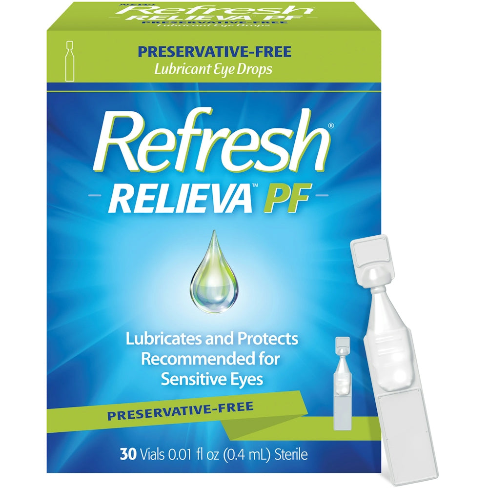 Refresh Relieva PF Augentropfen, Konservierungsmittelfrei, 0,01 fl. oz. Einzeldosisbehälter