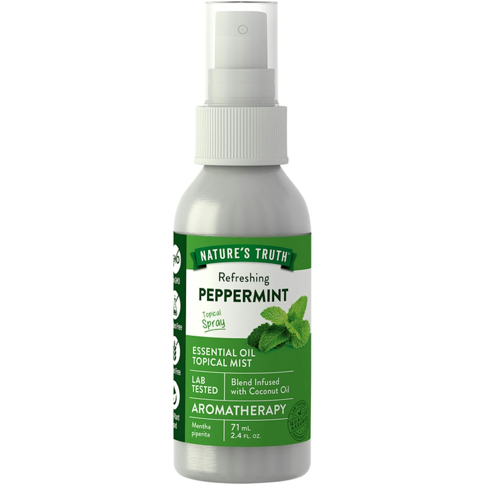 Nature's Truth Ätherisches Öl Topisches Spray, Aromatherapie, Pfefferminze 2.4 Fl Oz