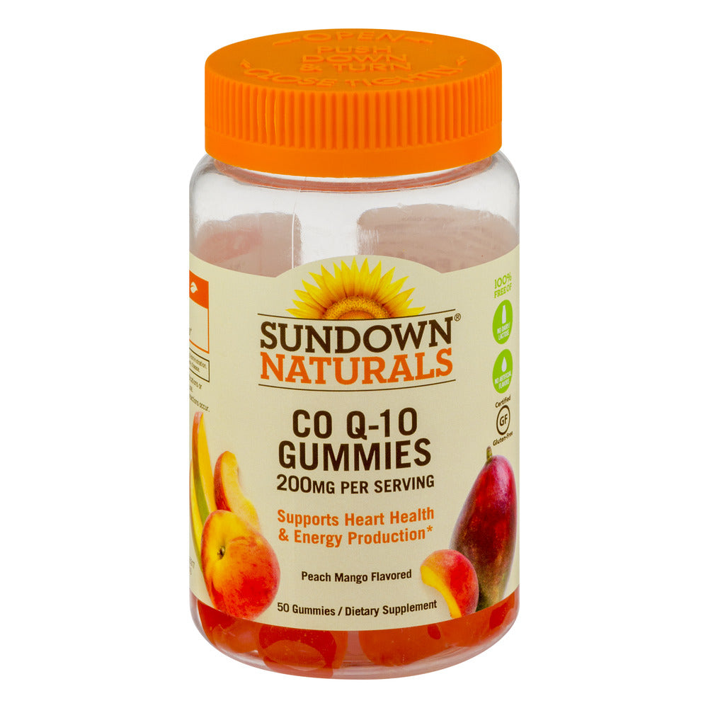 Sundown Naturals Co Q-10 200 Mg Gummies me Shije Pjeshkë Mango