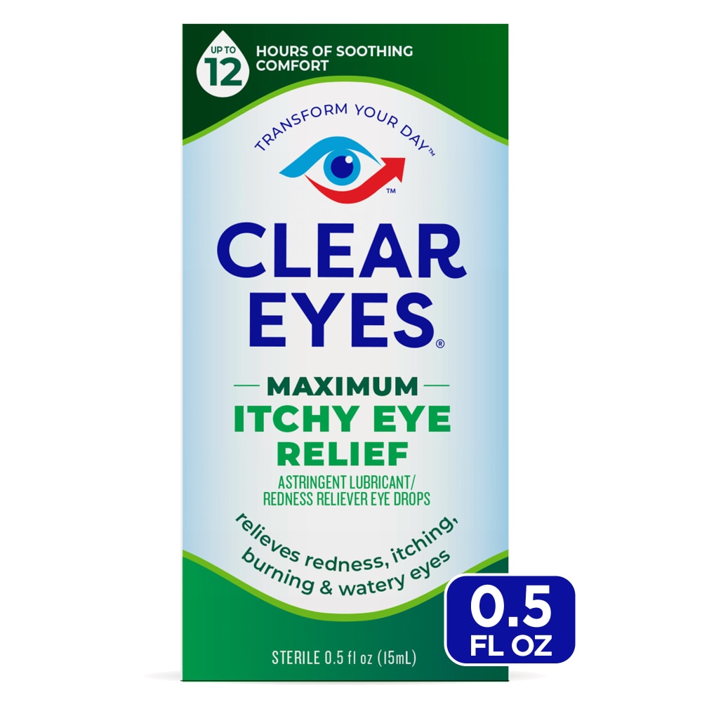 Clear Eyes Juckende Augen Linderung, Maximal, Steril 0.5 Fl Oz