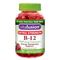 Vitafusion B-12 3000 mcg, Ekstra Forcë për Mbështetjen e Metabolizmit të Energjisë, Shije Natyrale Qershie, 90 Gomina