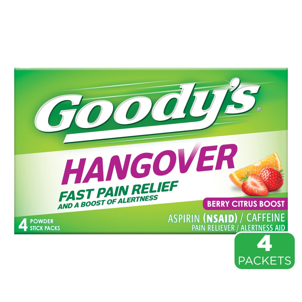 Goody's Hangover-Aspirin schnelle Schmerzlinderung Pulver-Sticks, Beeren-Zitrus-Boost
