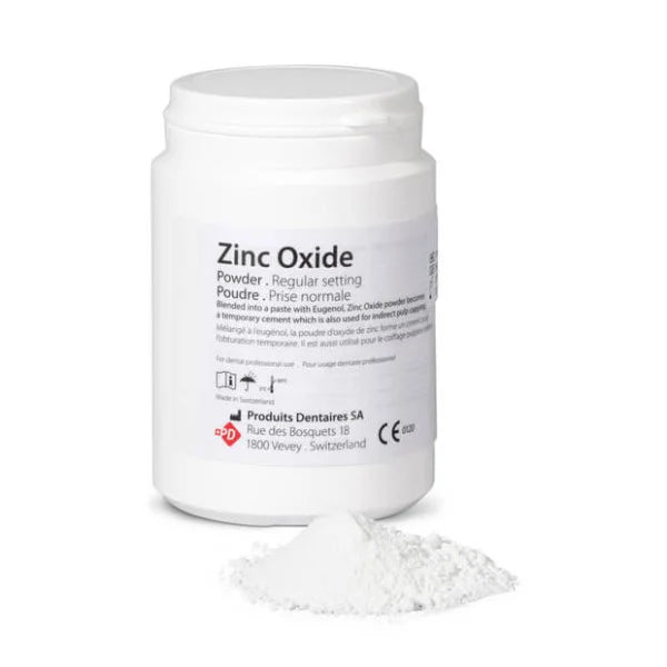 Zinkoxid-Pulver, Abgabe-/Arzneistoffqualität, 500 Gramm.