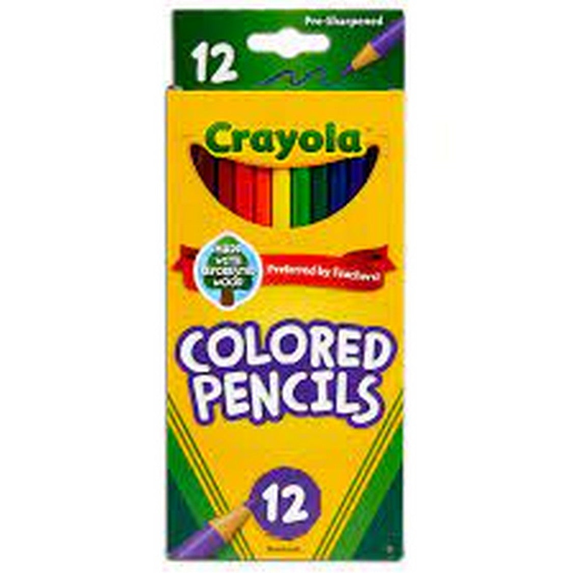 Lapsa me ngjyra të mprehura Crayola Long, 12 copë