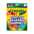 Markera të Lavanëshëm Crayola, Vijë e Gjerë, Ngjyra Klasike, 8 copë