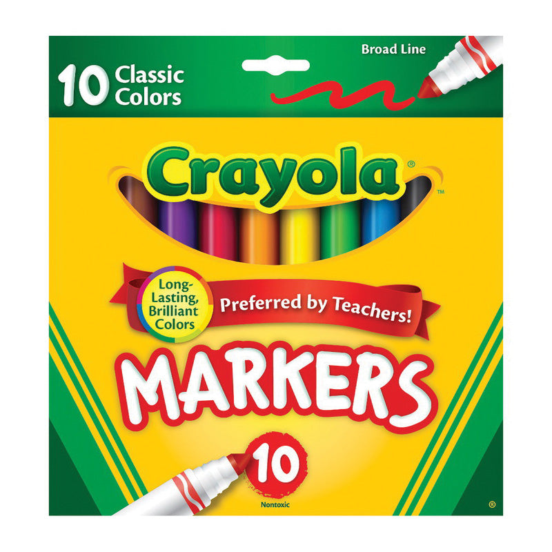 Crayola Broad Line Markers, Klassische Farben, 10 Stück