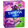 Tampax Radiant Tampons mit LeakGuard Schutzgeflecht, Super-Saugfähigkeit, Unparfümiert