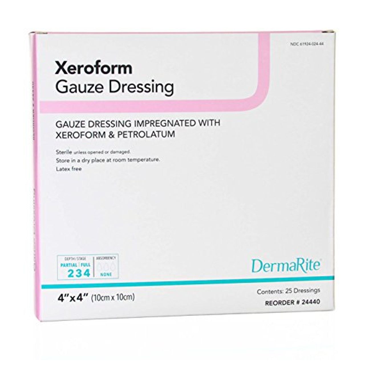 Xeroform Vaseline-Gaze 4 x 4 Quadrate 24440