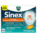 Vicks Sinex Schwere Nasennebenhöhlenentzündung Druck, Schmerz, Verstopfung LiquiCaps