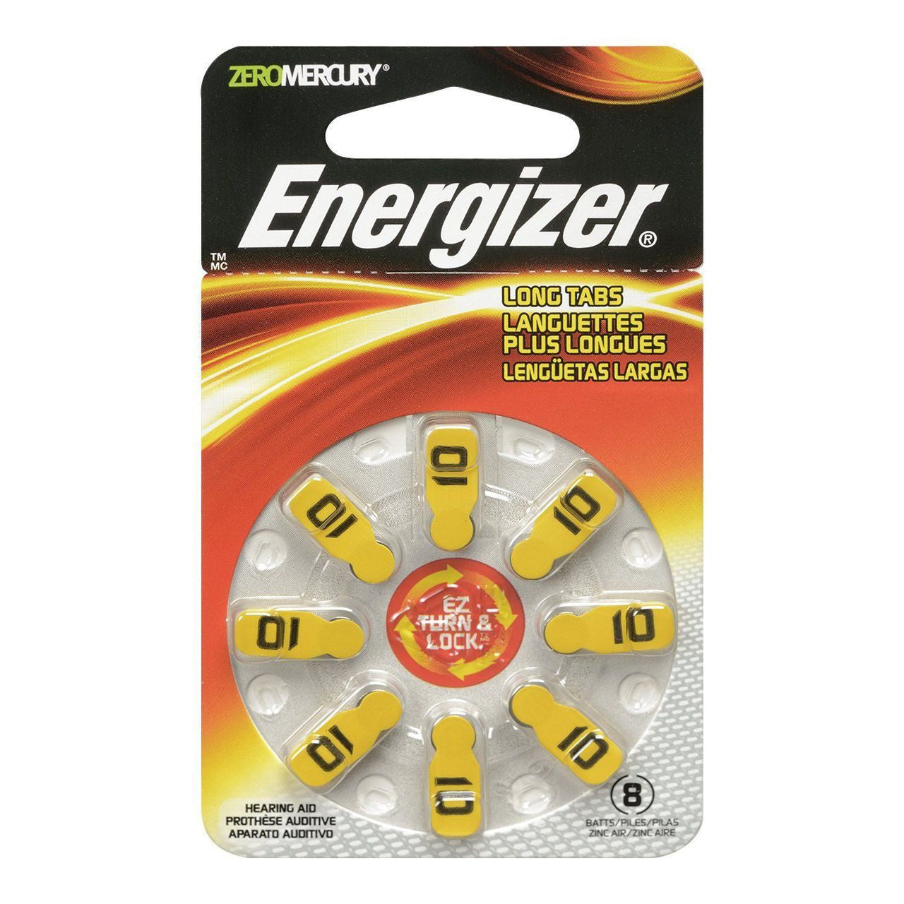 Bateri Energizer, Aparat Dëgjimi, Zink Ajër, Madhësia 10