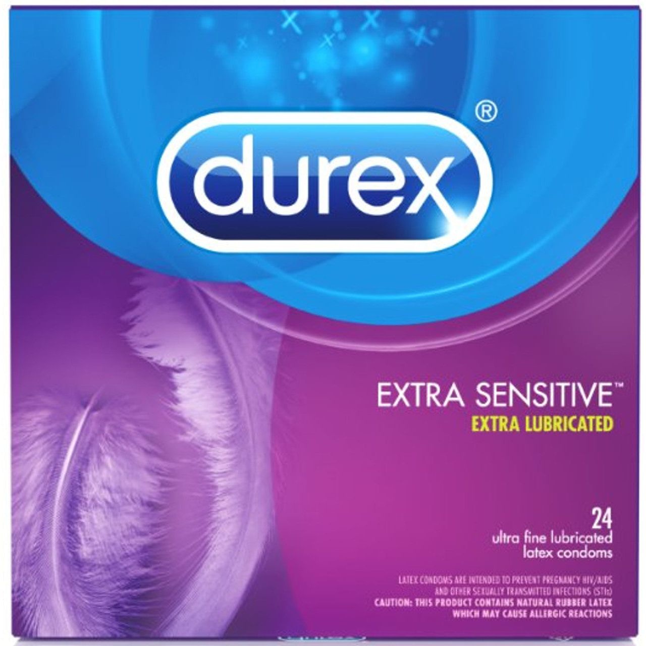 Prezervativë Durex Extra Sensitive Ultra të hollë, me lubrifikues premium, prej lateksi.
