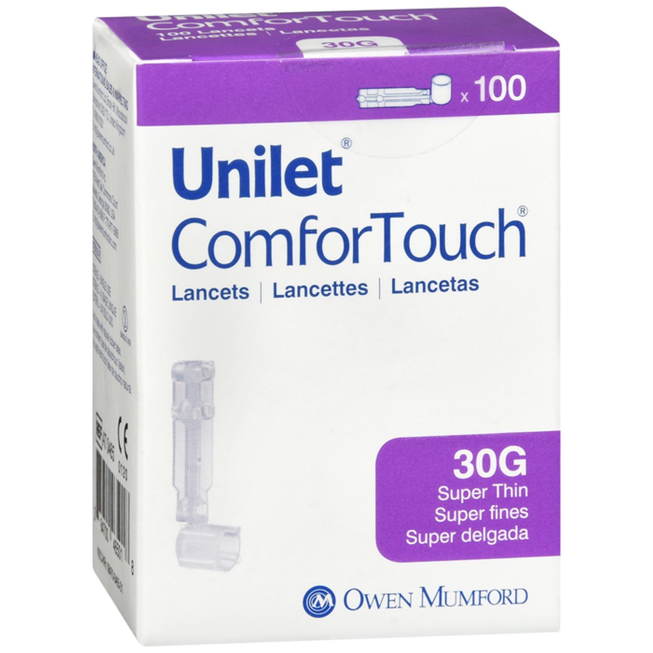 Unilet Comfortouch Lanzetten 30G Superdünn 100 Stück