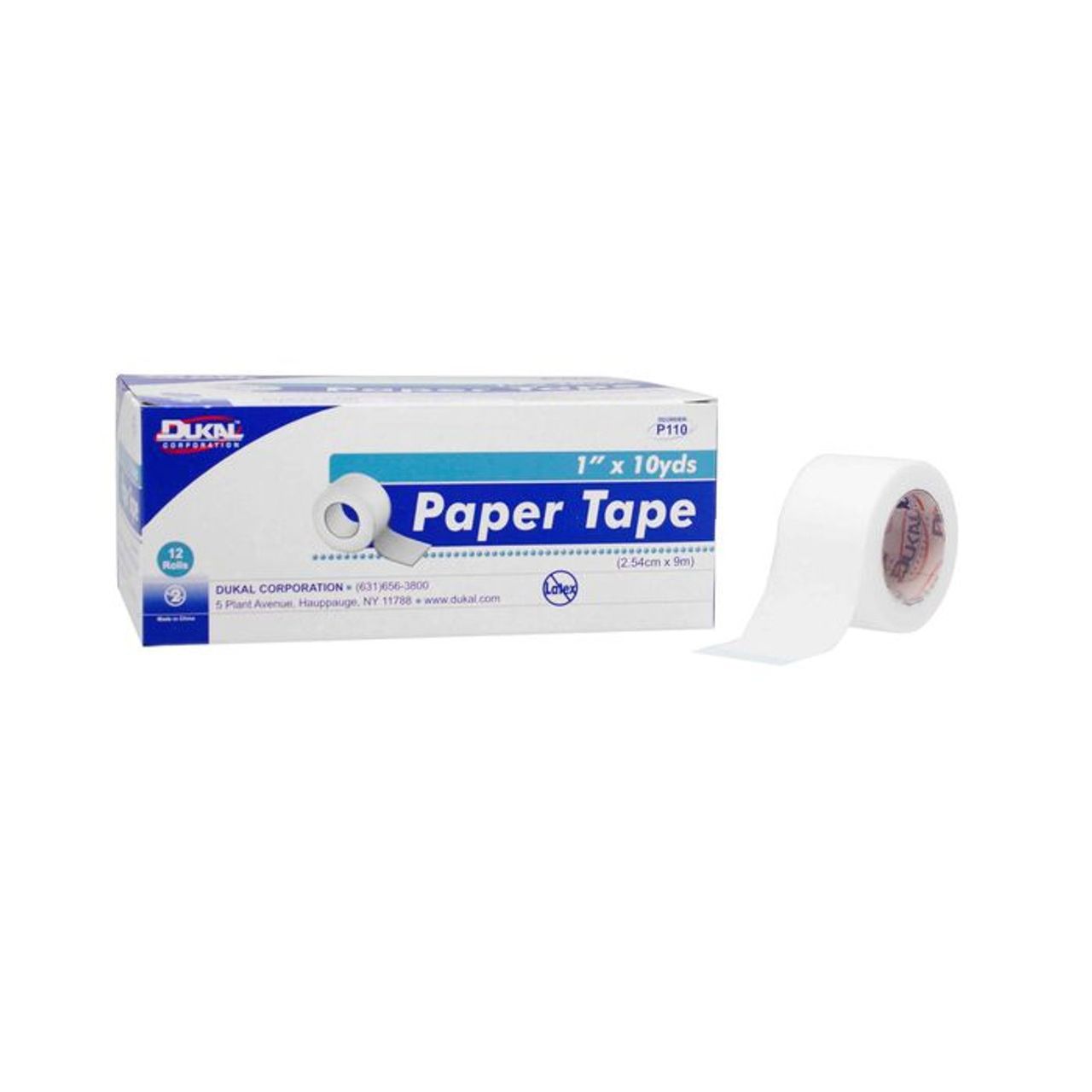 Shirit letre Dukal jo steril 1" x 10 jardë, 12 copë #P110