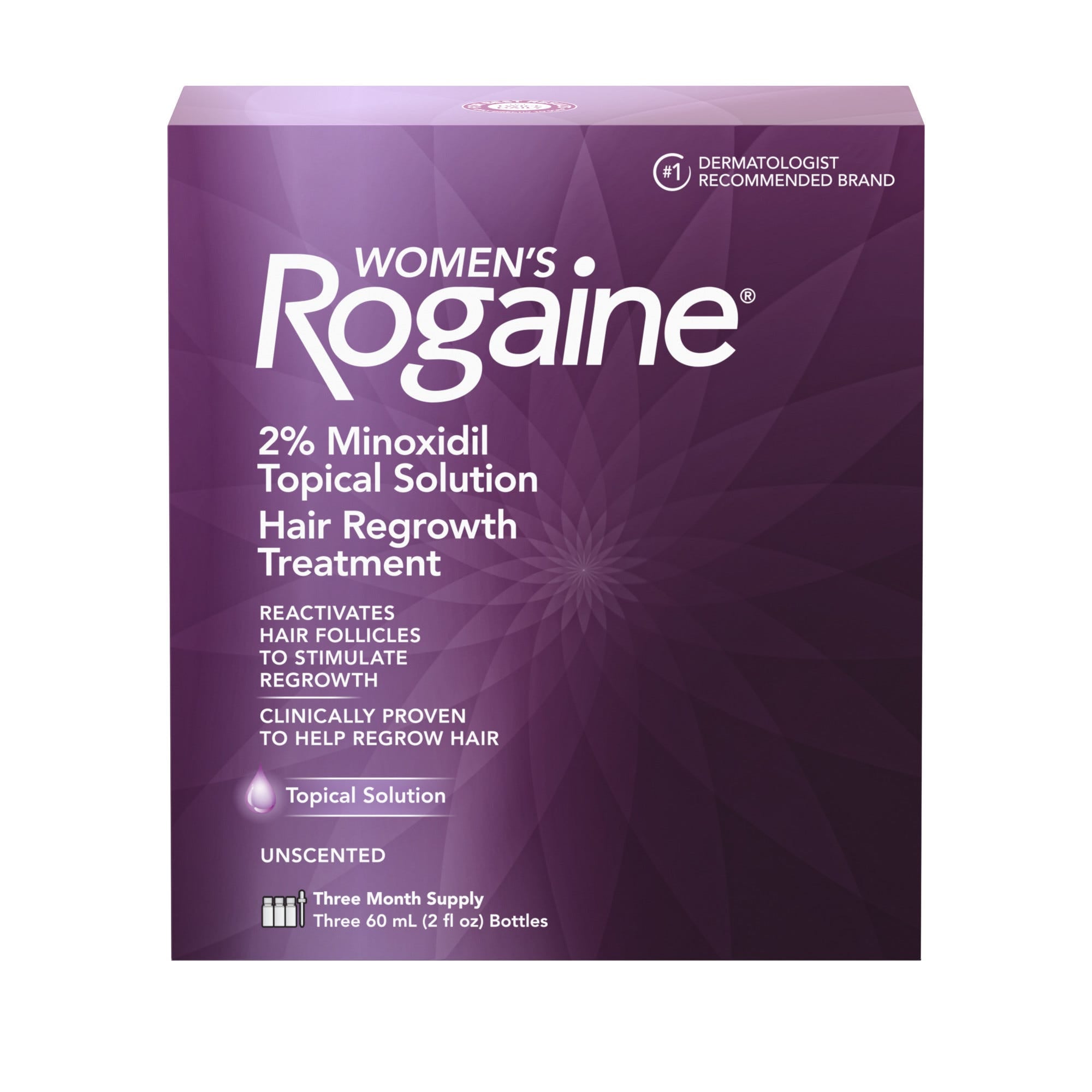 Rogaine Frauen Unscented Haarwuchsbehandlung 3 Stk. Packung
