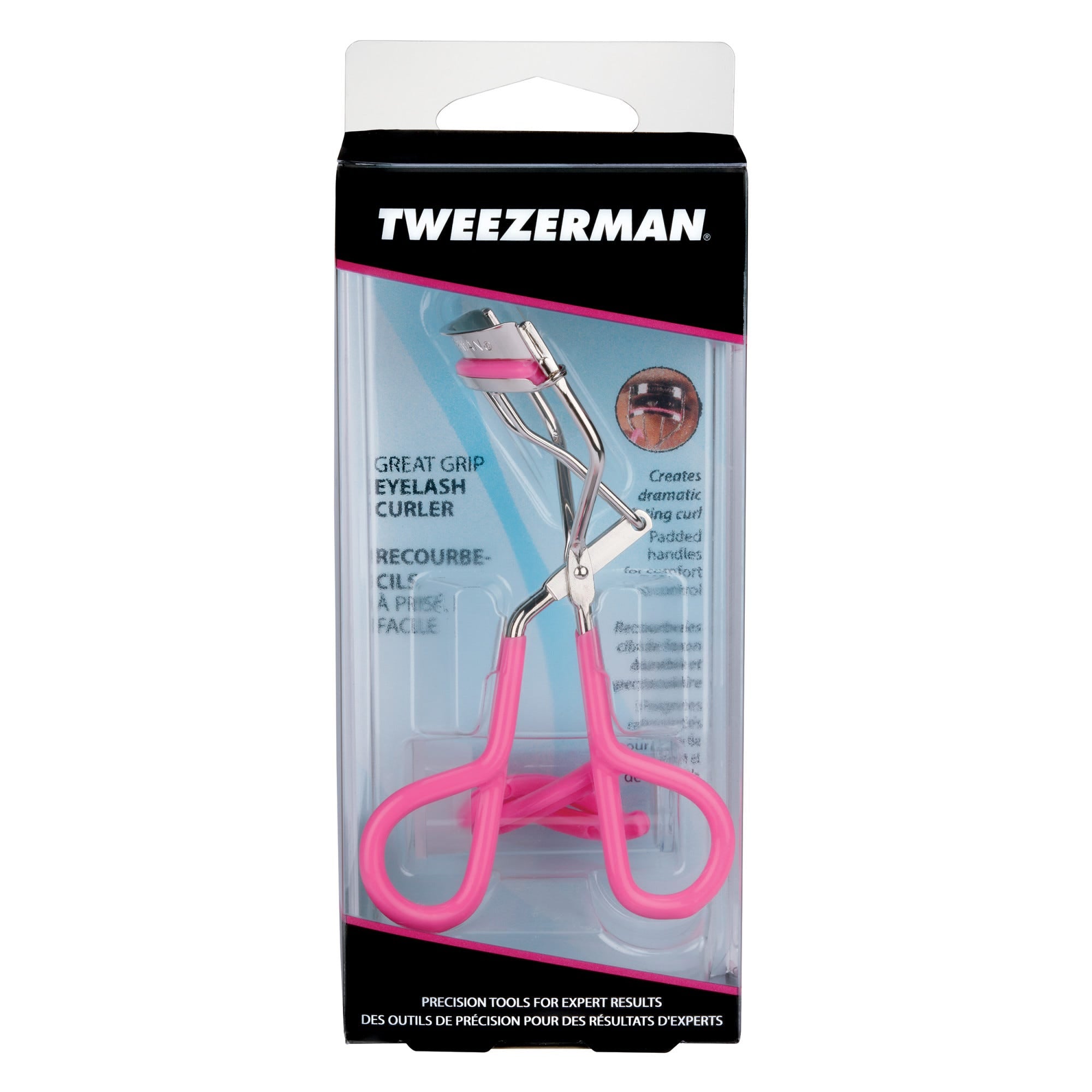 Përdredhëse qerpikësh Tweezerman Great Grip Ngjyrë Rozë Neon