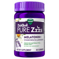 Vicks Zzzquil Pure Zzzs Melatonin Gummies, Ndihmë për Gjumë, Me Kamomil dhe Livando, Ndihmë për të Rritur, Me Shije Fruta të Egër dhe Vanilje, 48