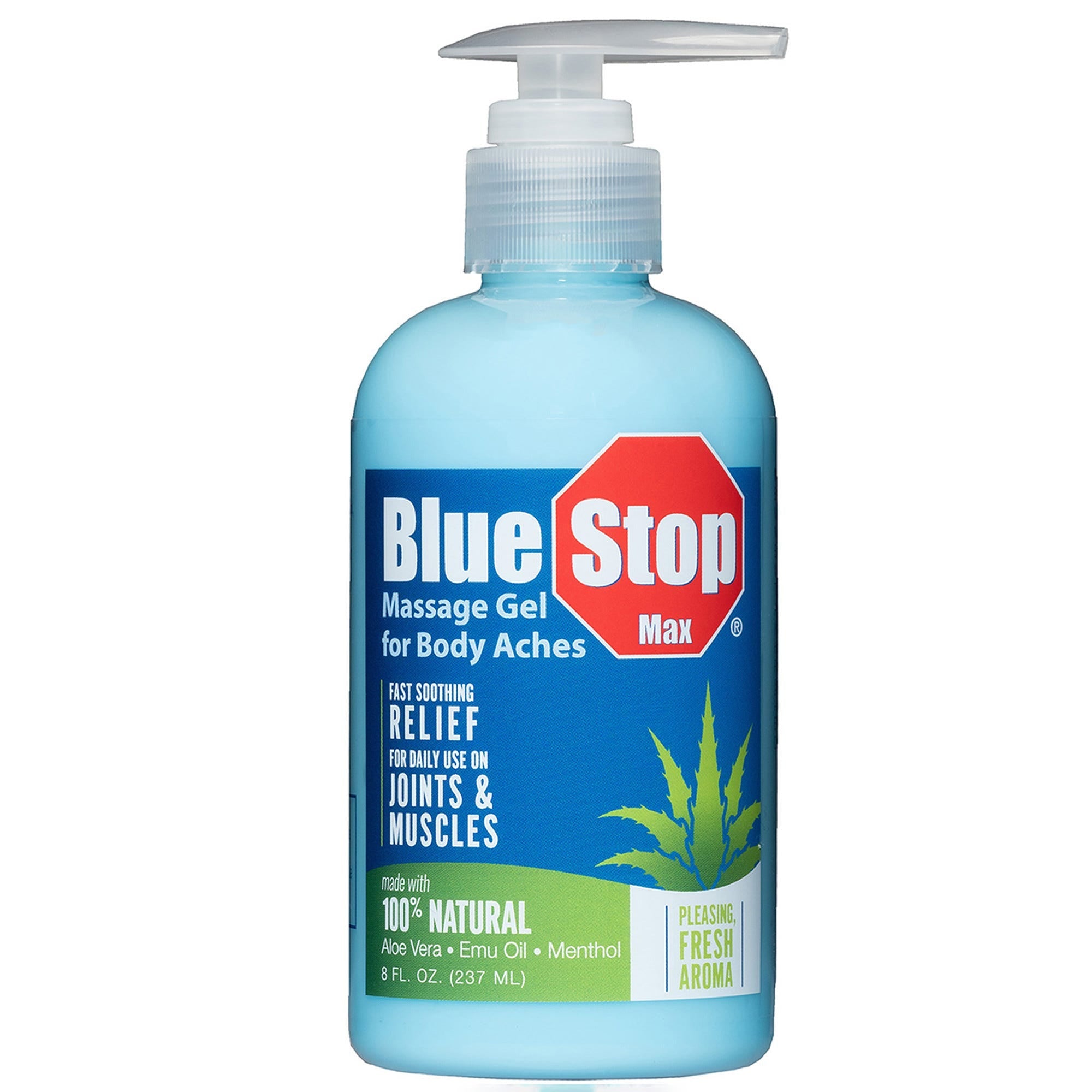 Xhel masazhi Blue Stop Max - Për dhimbjet e trupit 8.00 Fl Oz