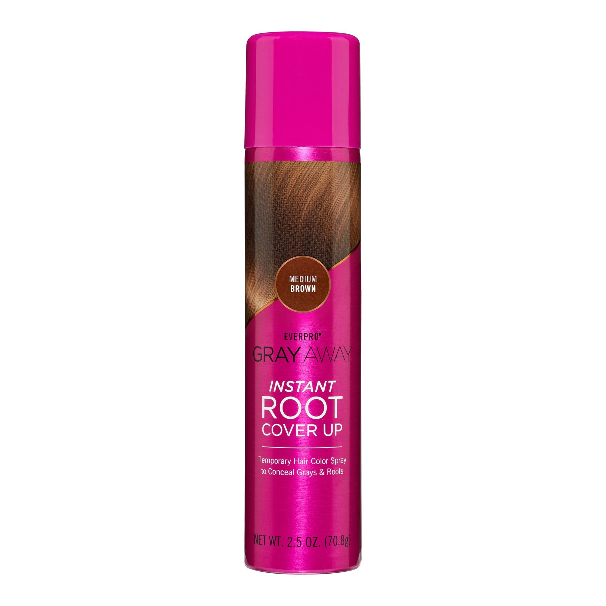 Everpro Gray Away Instant Root Cover Up Sprej për flokë ngjyrë kafe e mesme 70.8G