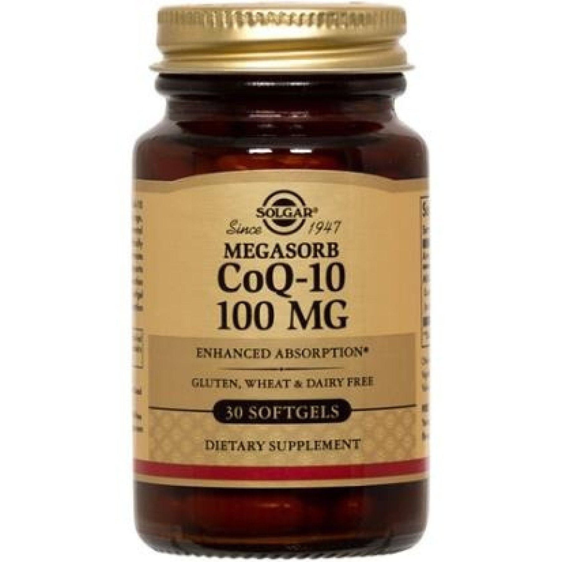 Solgar Koenzima Q-10 100 Mg, 30 Xhelule të Buta, CoQ10