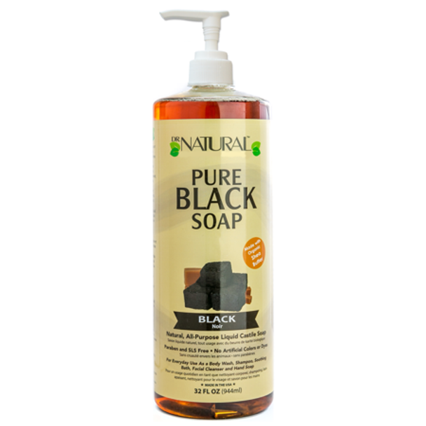 Sapun i lëngshëm i zi, Dr. Natural Pure Castile - 32 Fl Oz