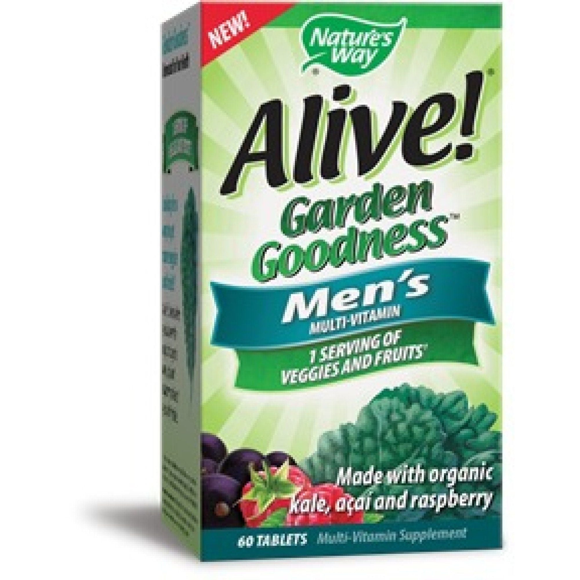 Nature's Way Alive!® Garden Goodness™ Multivitamin für Männer – 60 Tabletten