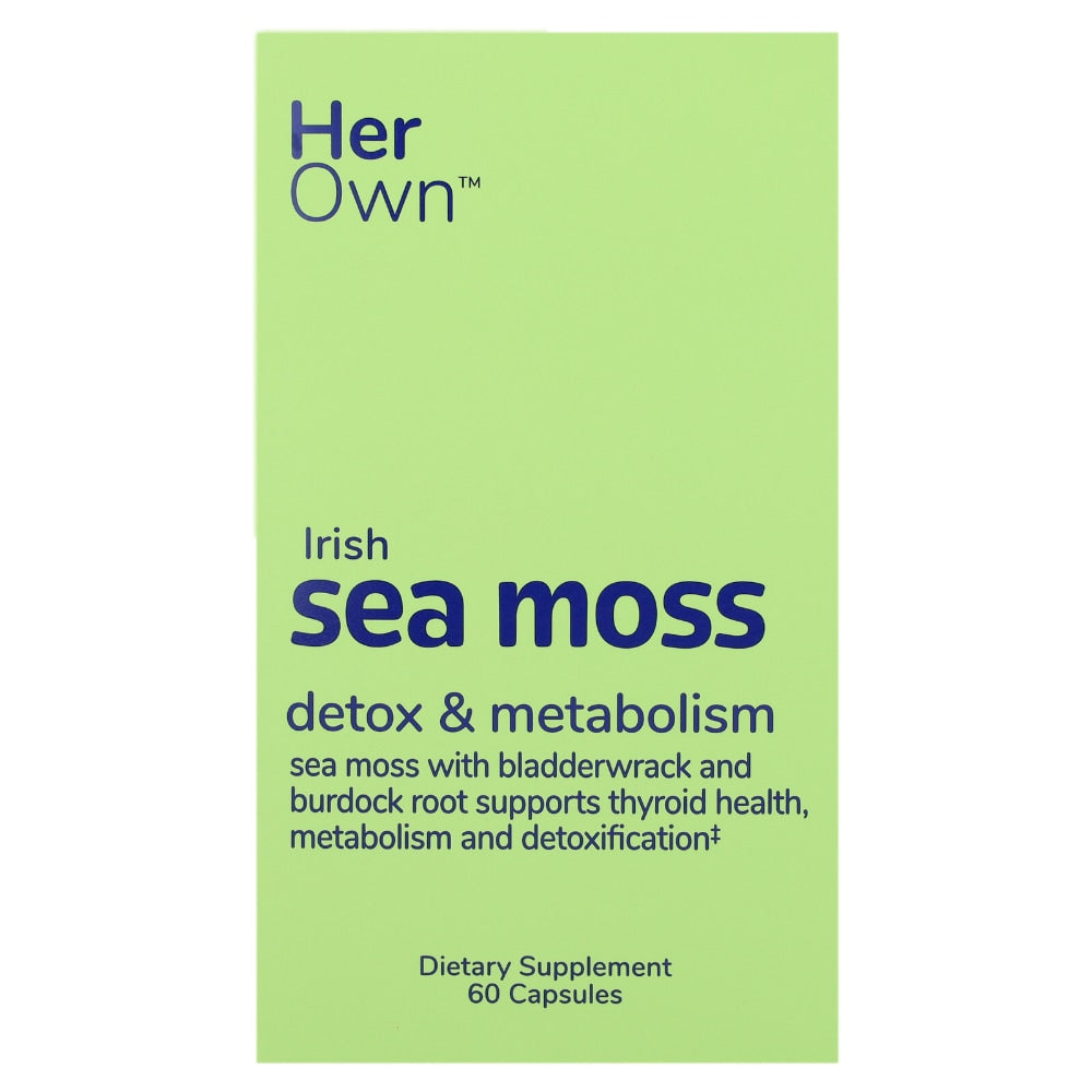 Her Own Irish Sea Moos – 60 Kapseln – Rohes, organisches Meeresmoos zur Unterstützung des Immunsystems, der Schilddrüsengesundheit & für strahlende Haut