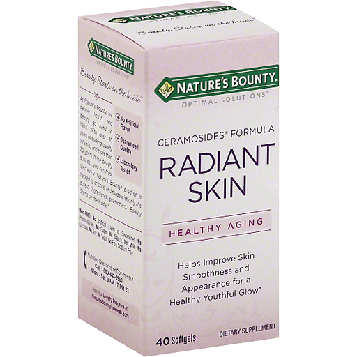Nature's Bounty Optimal Solutions Strahlende Haut, Ceramosides Formel, Softgels