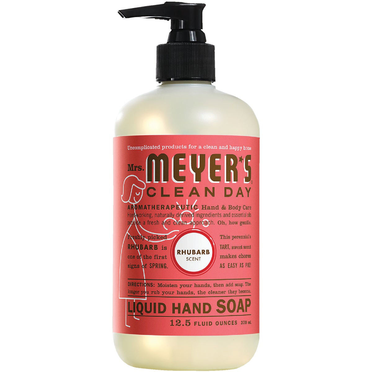 Mrs. Meyer's Clean Day Flüssige Handseife Rhabarberduft, 370 ml
