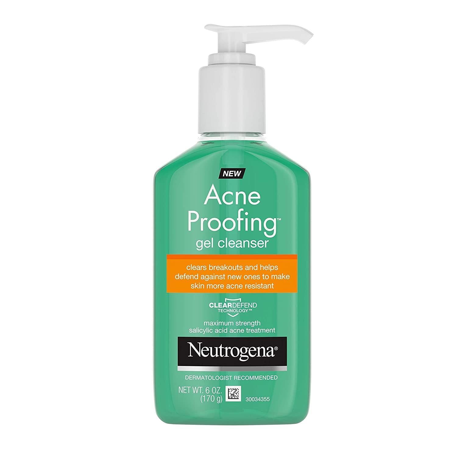 Xhel Pastrues Ditor për Fytyrë Neutrogena Acne Proofing me Acid Salicilik - 170g