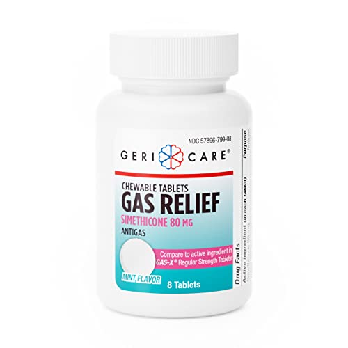 GeriCare Simethicone 80mg Kautabletten zur Linderung von Blähungen